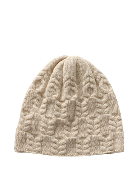 Women Vintage Soft Twist Knit Warm Hat