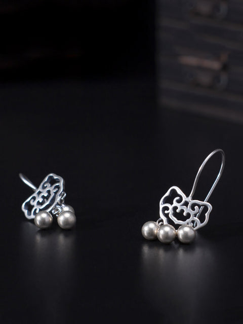 Ethnic Sliver Longevity Lock Earrings