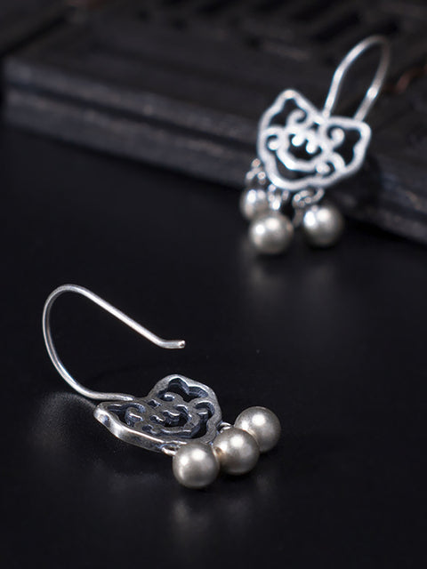 Ethnic Sliver Longevity Lock Earrings