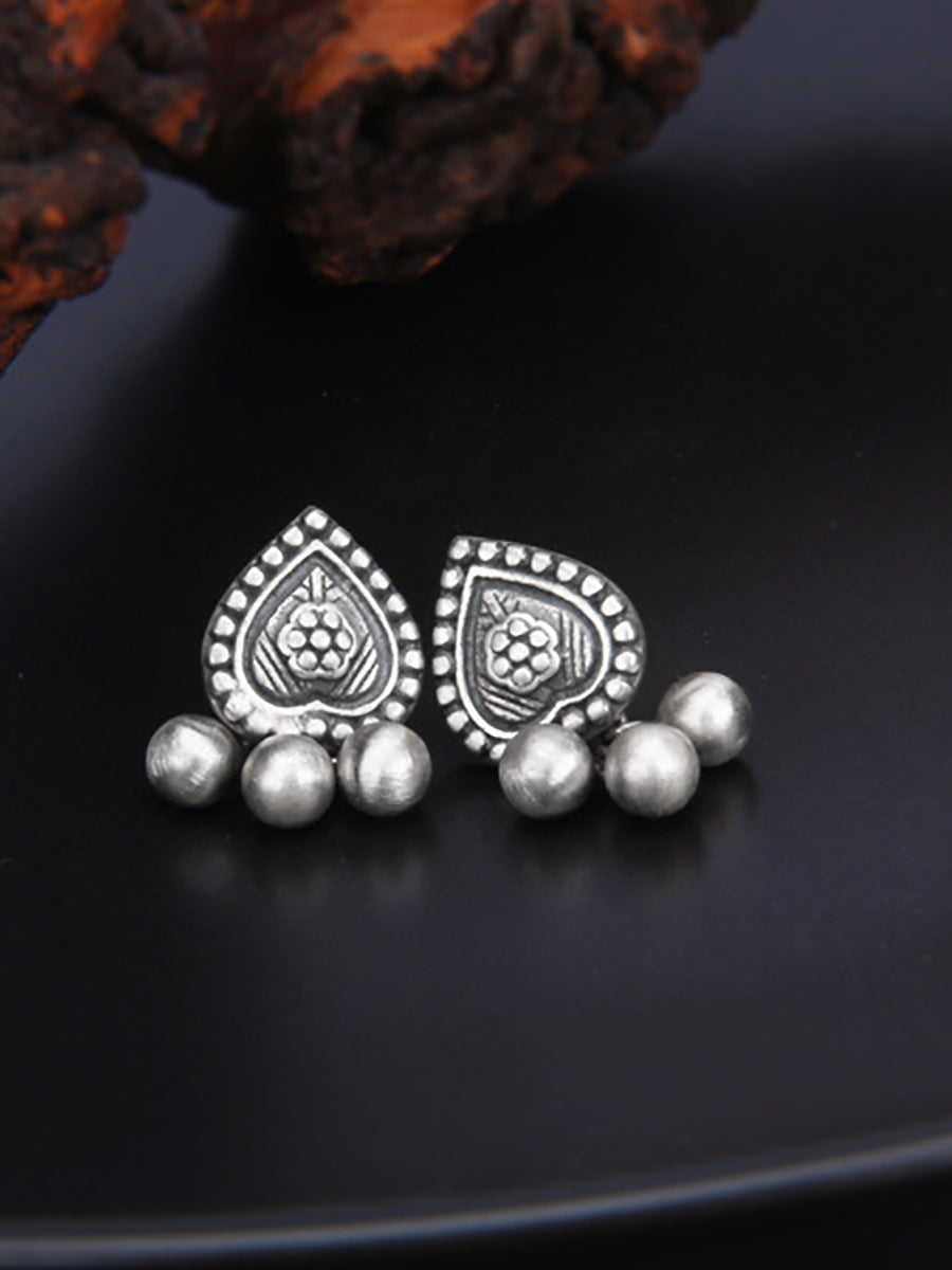 Women Vintage Sliver Heart Tssel Earrings