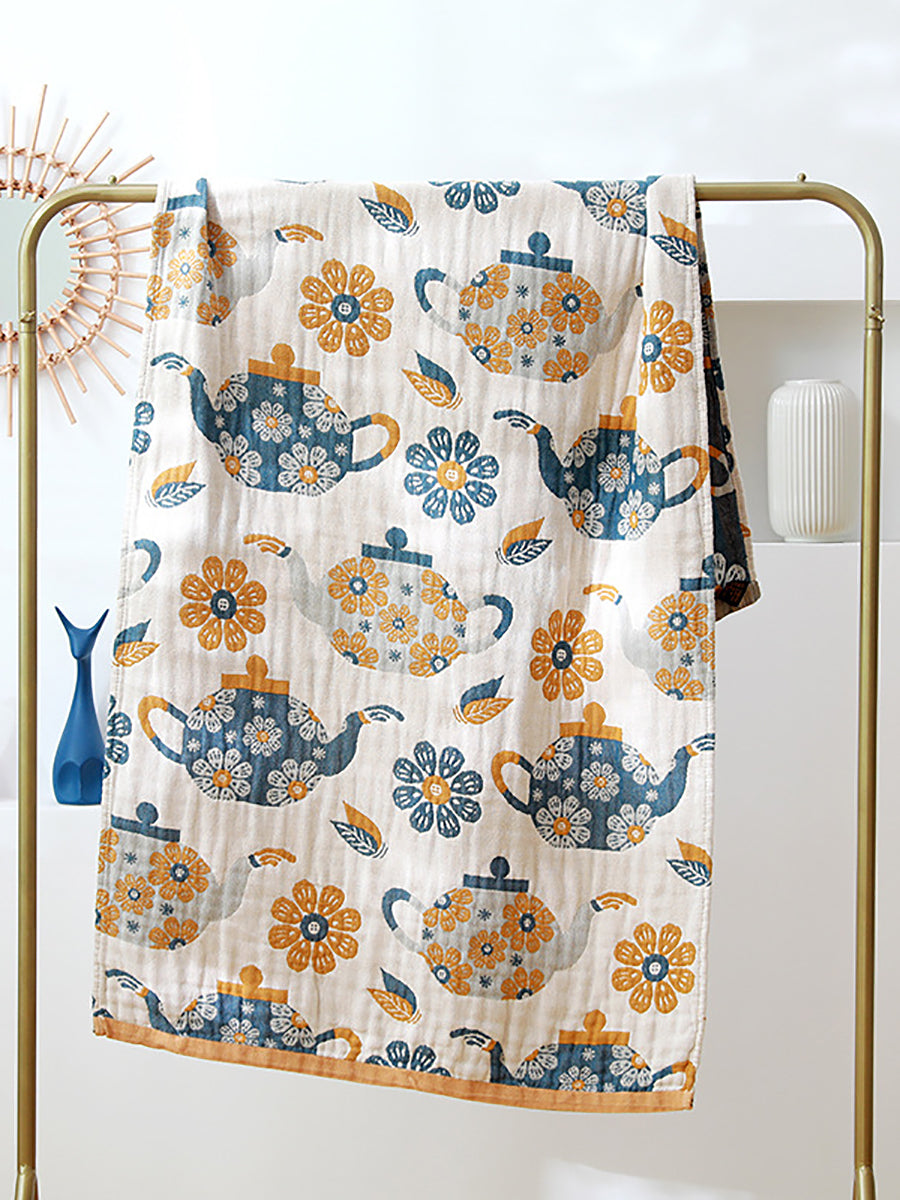 Floral Absorbent Cotton Towel Adult Bath Towel