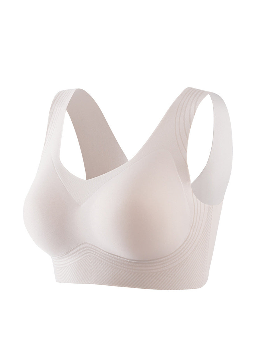 Women Casual Seamless Latex Fixed Cup Bra