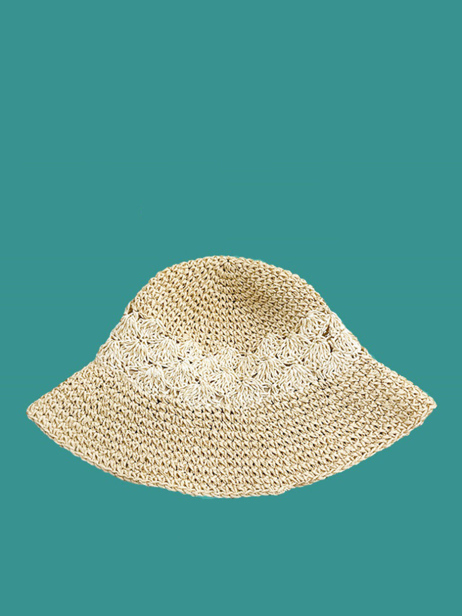 Women Summer Artsy Straw Sunproof Fishman Hat