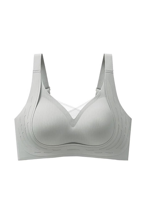 Women Casual Seamless Solid Fixed Cup Bra