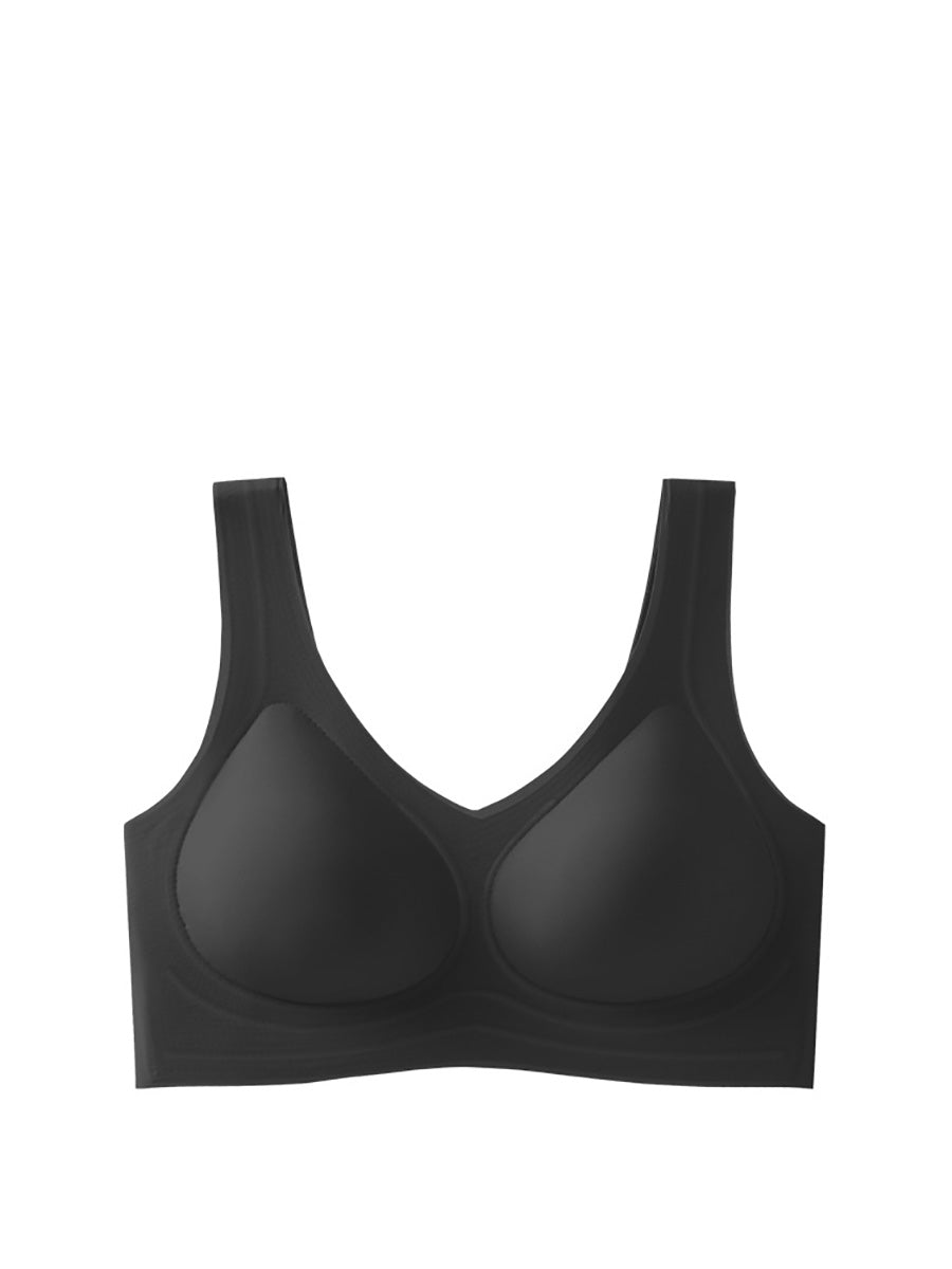 Women Casual Seamless Solid Fixed Cup Bra