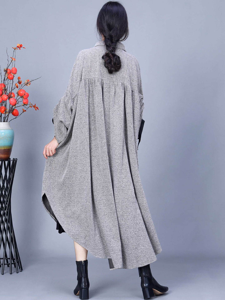 Women Spring Fashion Irregular Hem Shirt Coat