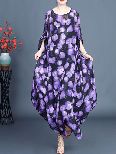 Women Summer Jacquard Loose Maxi Dress