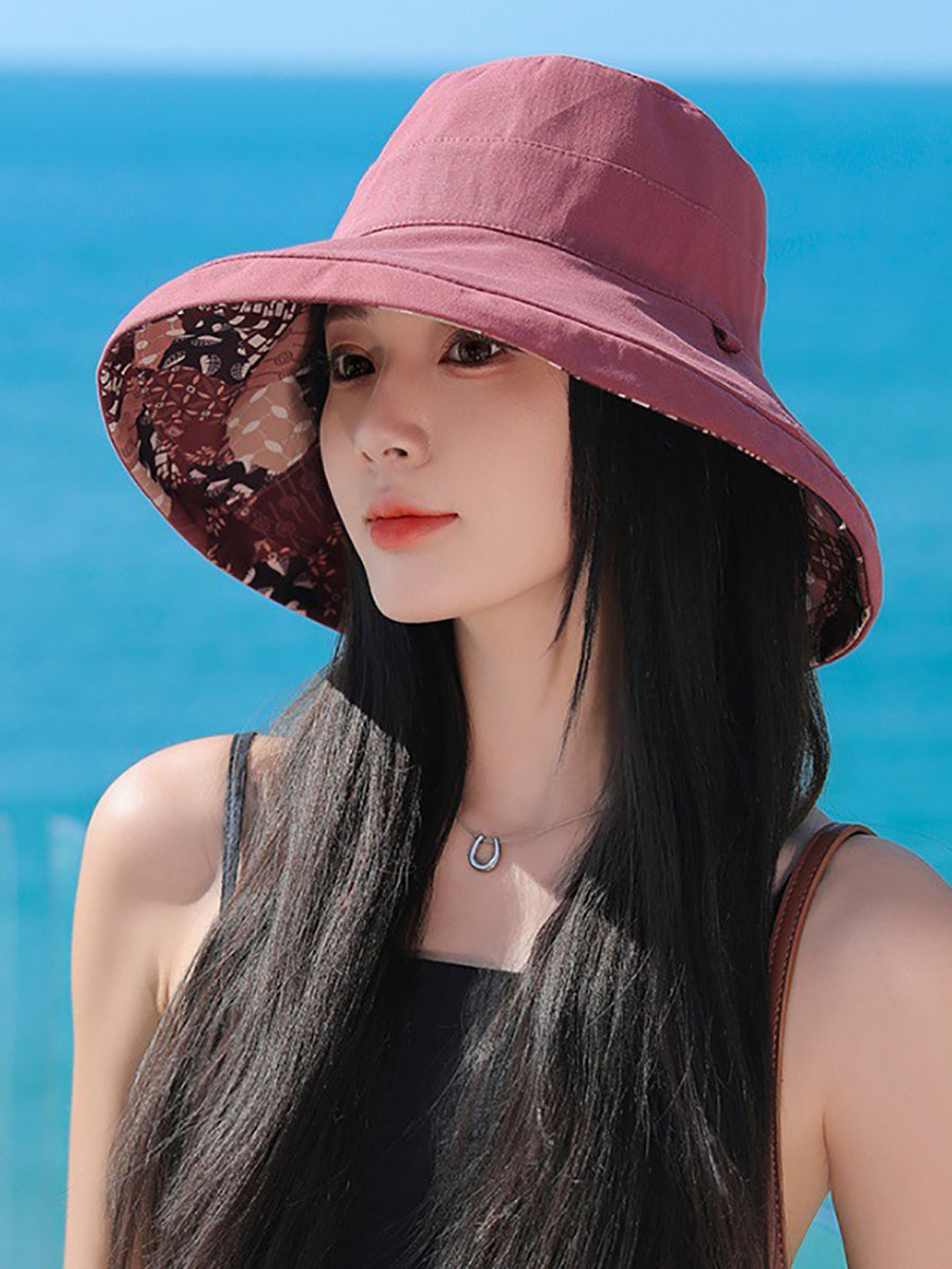 Women Casual Sunproof Dual-side Wearring Hat