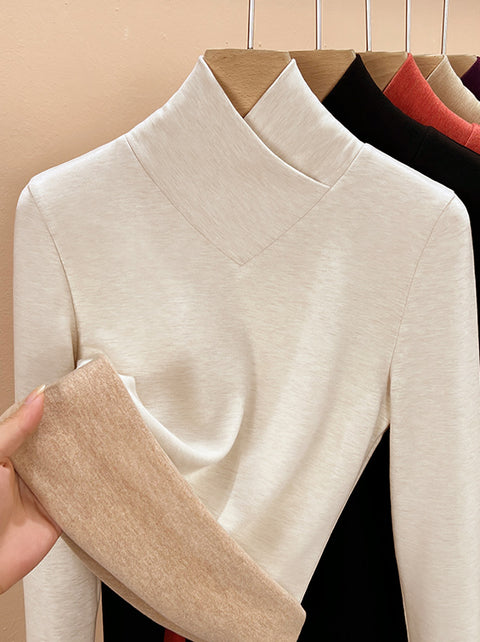 Women Autumn Casual Wool Thick V-Neck Sweater