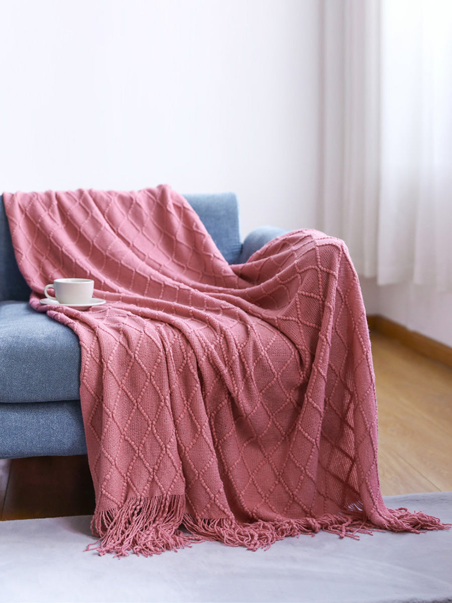 Summer Nap Knited Tassel Sofa Blanket