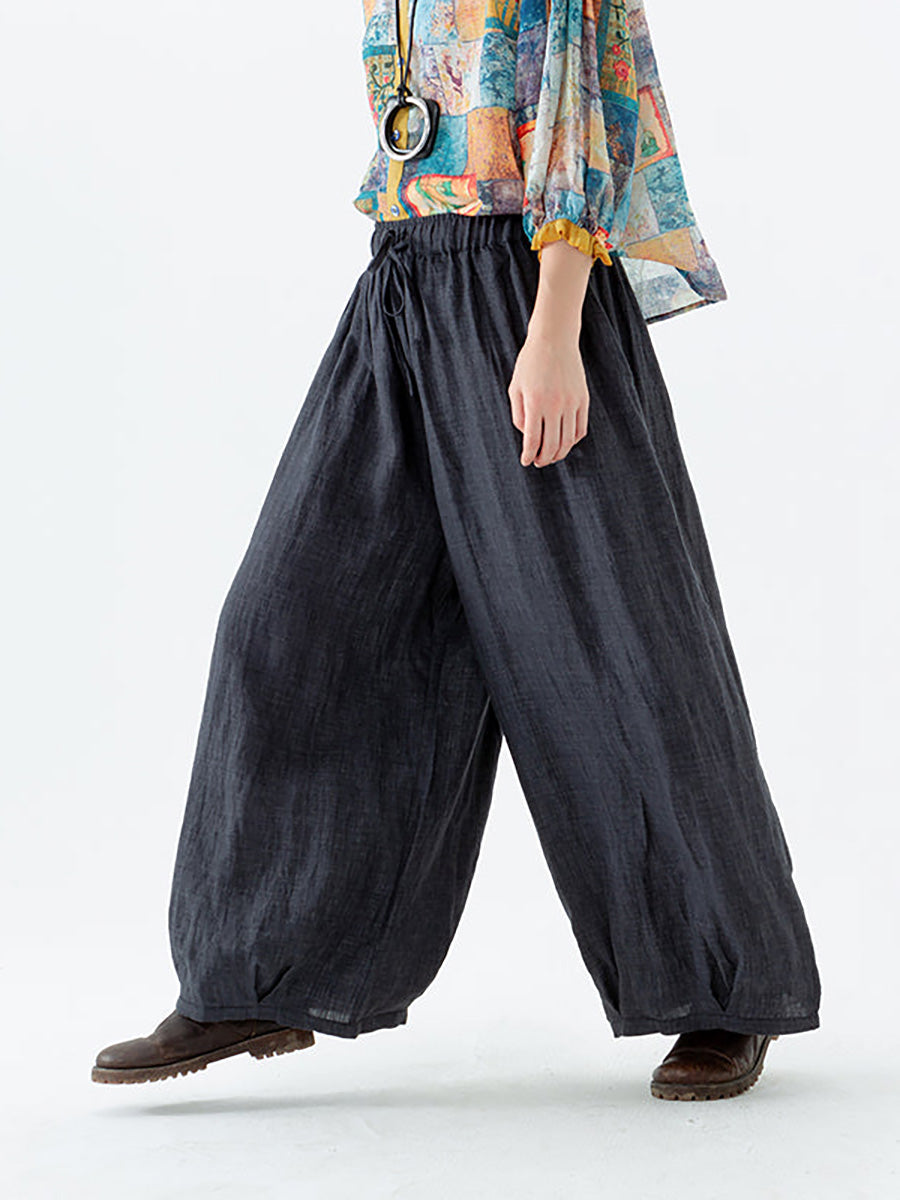 Plus Size Women Casual Spring Wide Leg Pants