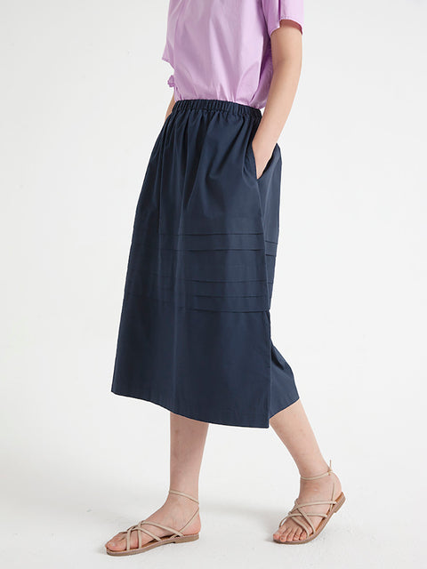 Casual Elastic Waist Summer Loose Skirt