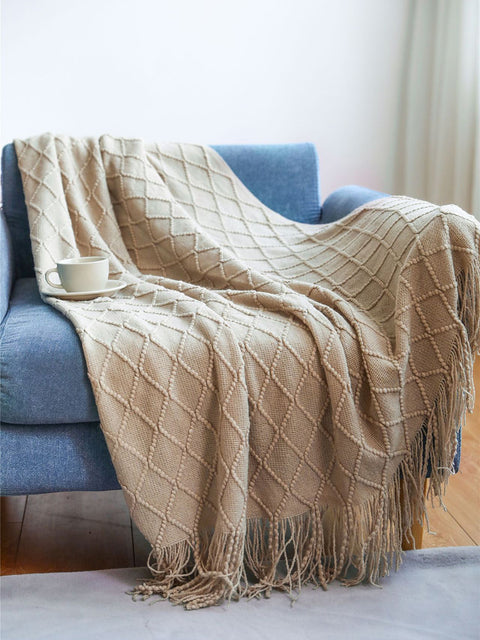 Summer Nap Knited Tassel Sofa Blanket